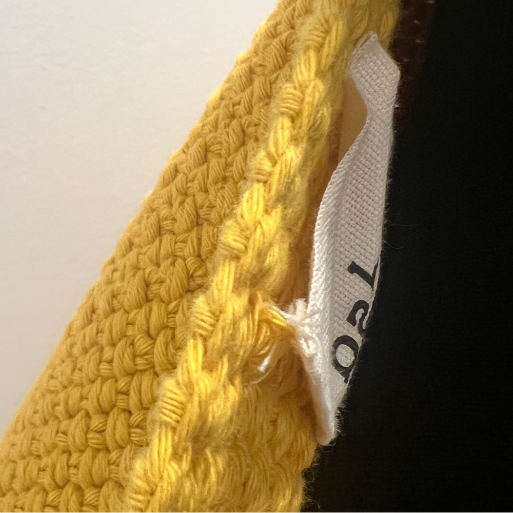 Babaa‎ 100% Spanish Cotton Yellow Knit Sweater Designer - Picture 5 of 12